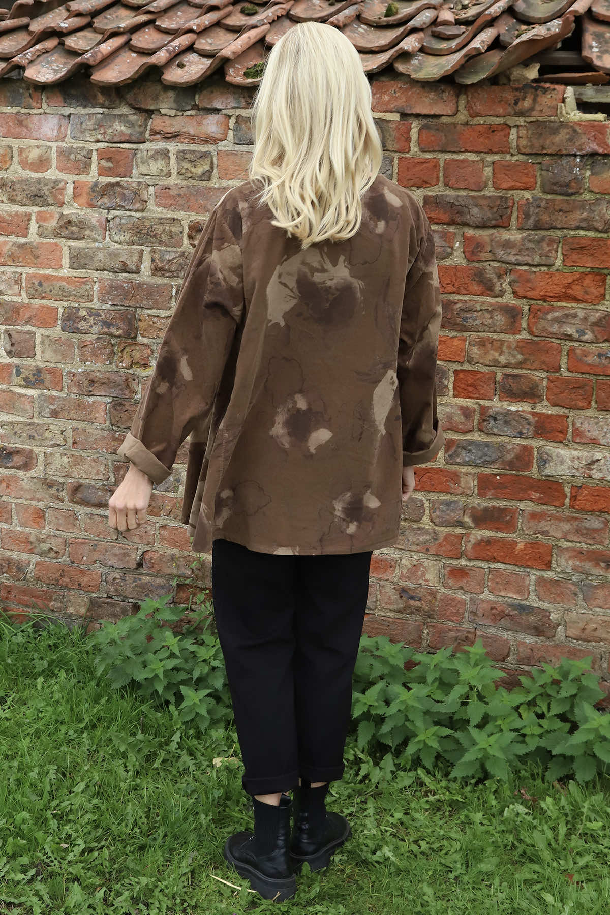 Rachel Print Needlecord Top Nutmeg