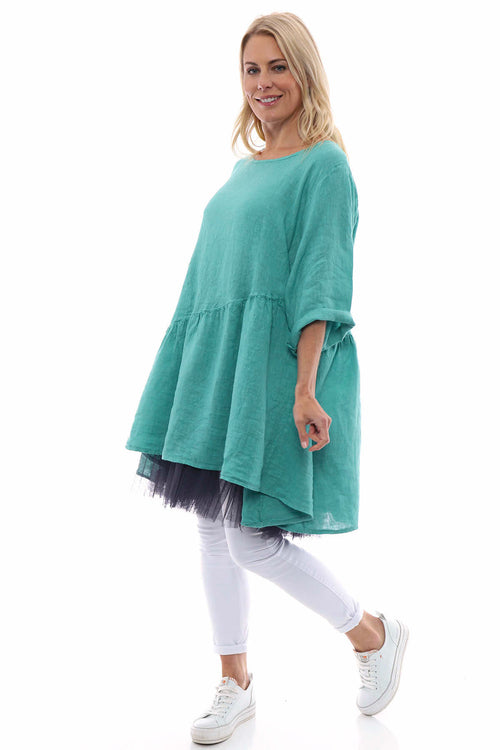 Lanton Linen Dress Mint - Image 3