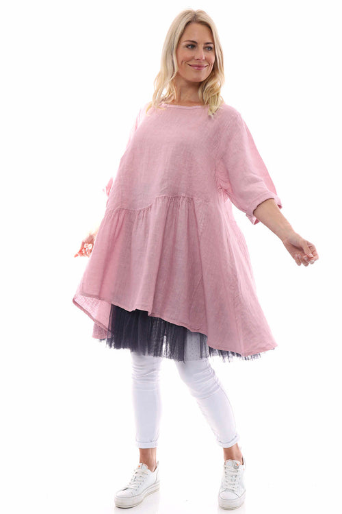 Lanton Linen Dress Pink - Image 1