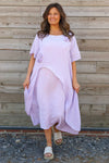Lulworth Layered Rosette Linen Dress Lilac