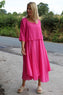 Danisha Cotton Dress Co-Ord Fuchsia