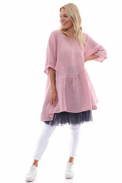 Lanton Linen Dress Pink - Image 4