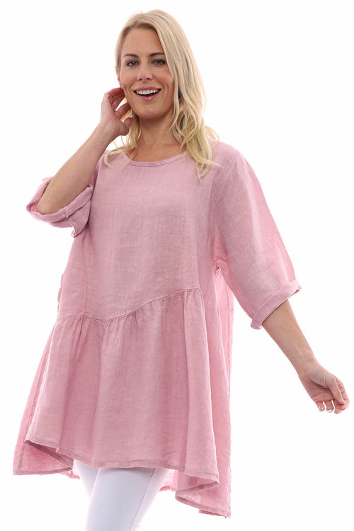 Lanton Linen Dress Pink - Image 3