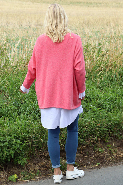 Leah Knitted Jumper Fuchsia - Image 4