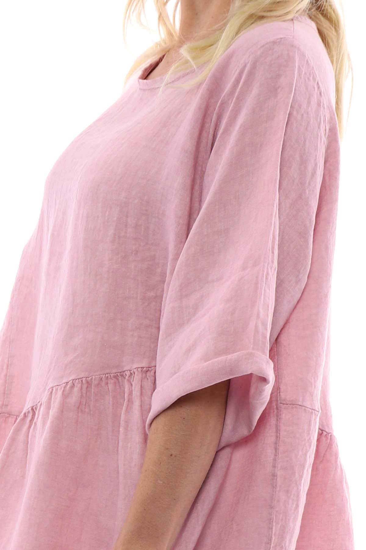 Lanton Linen Dress Pink