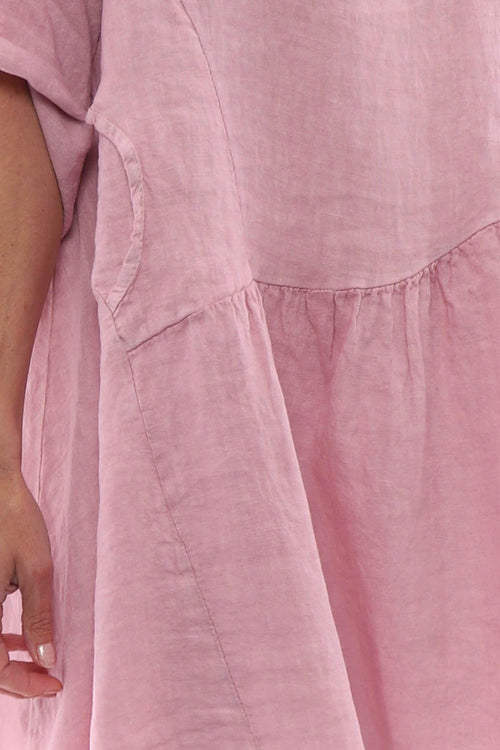 Lanton Linen Dress Pink - Image 7