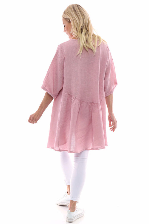 Lanton Linen Dress Pink - Image 8