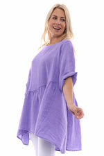 Lanton Linen Dress Lilac Lilac - Lanton Linen Dress Lilac