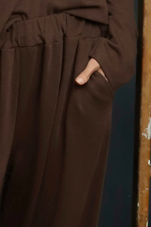 Rehema Wide Leg Trousers Cocoa - Image 3