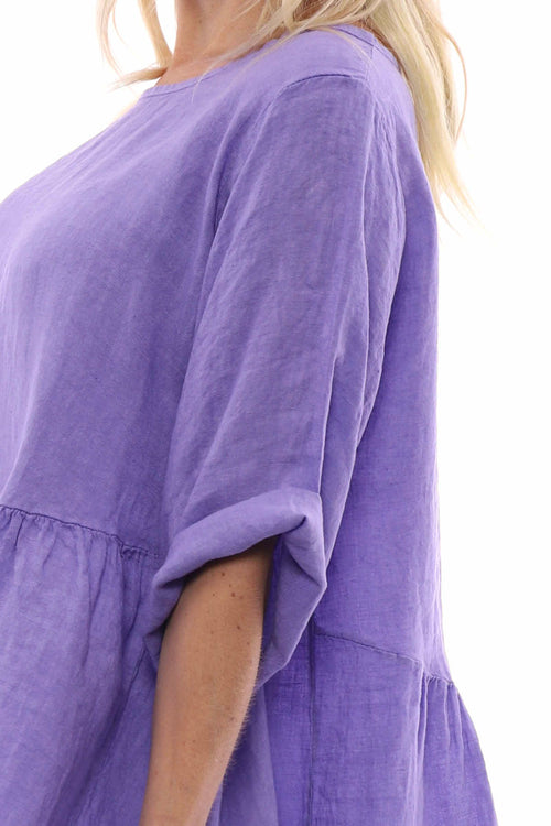 Lanton Linen Dress Lilac - Image 7