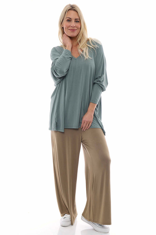 Alessia Cotton Trousers Camel - Image 2