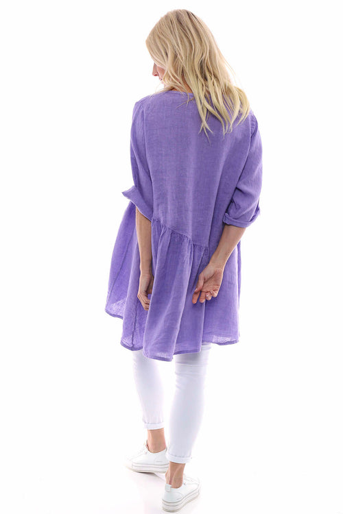 Lanton Linen Dress Lilac - Image 8
