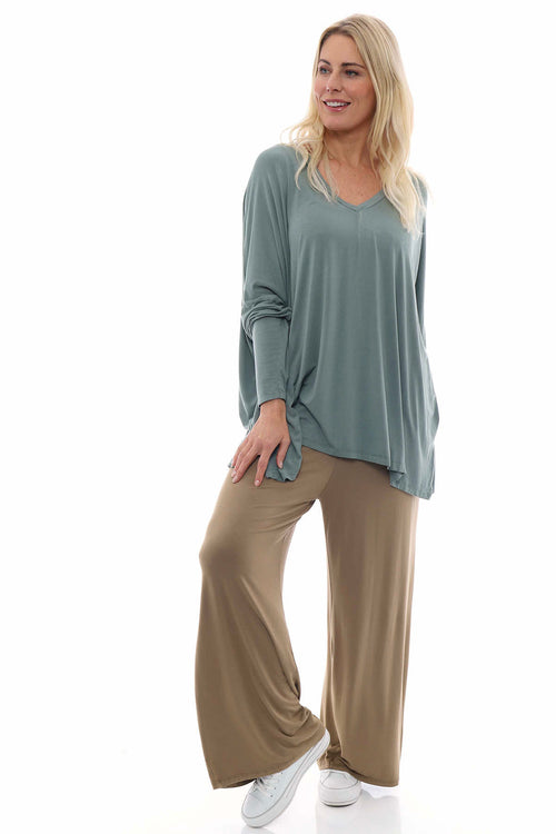Alessia Cotton Trousers Camel - Image 6