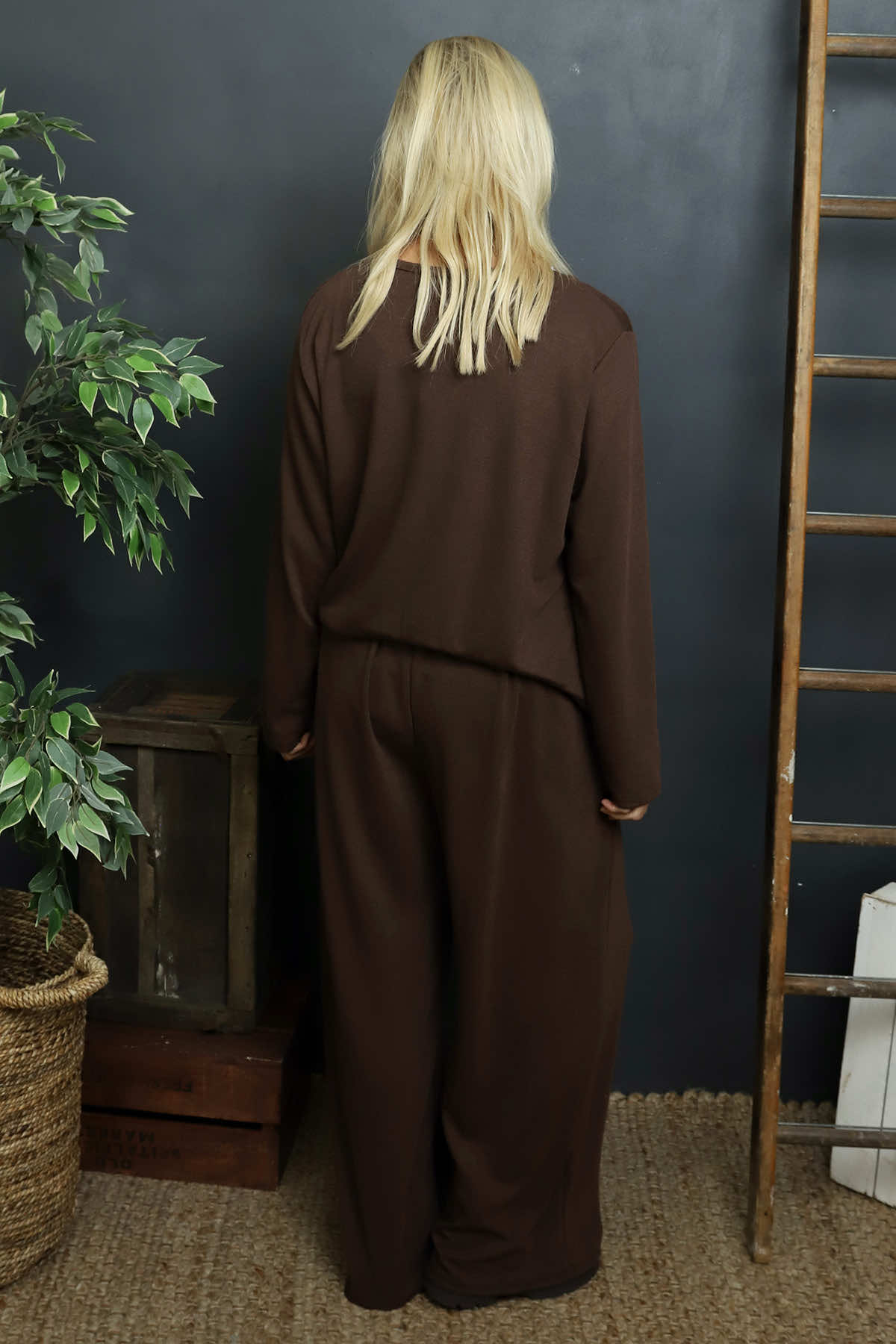 Rehema Wide Leg Trousers Cocoa