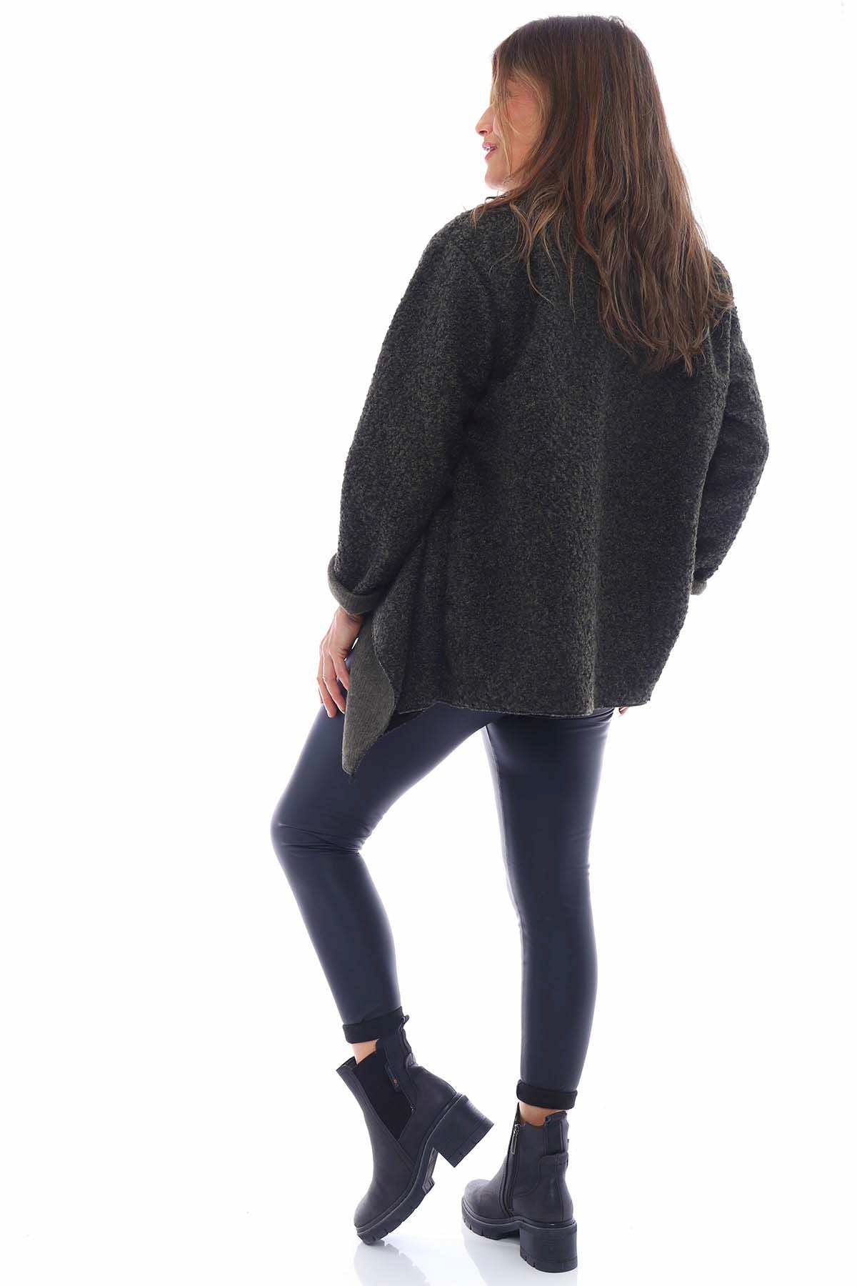 Olwen Boucle Fleck Coat Khaki