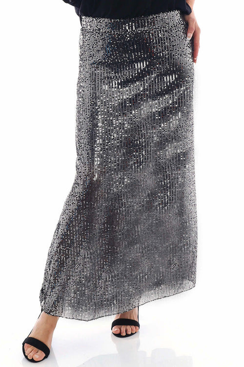 Hollis Sequin Skirt Silver - Image 1