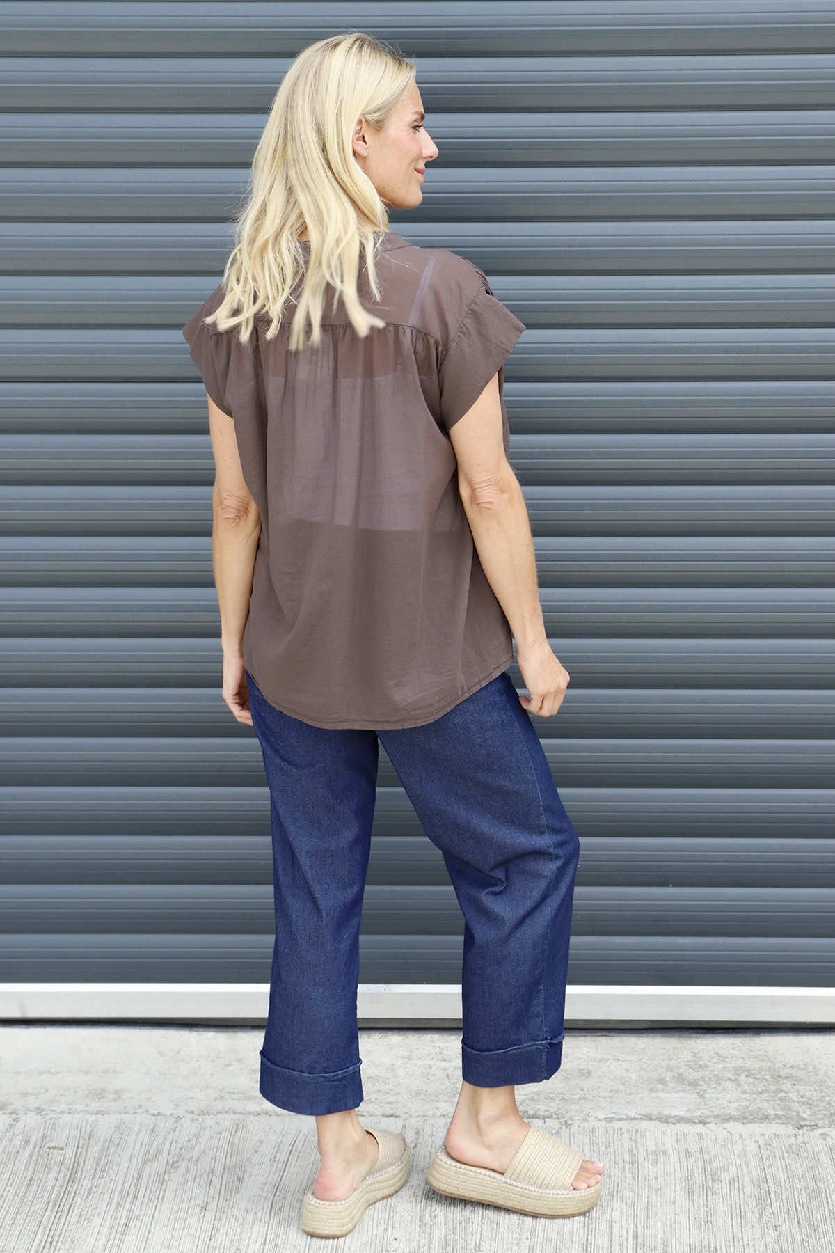 Irena Cotton Blouse Cocoa