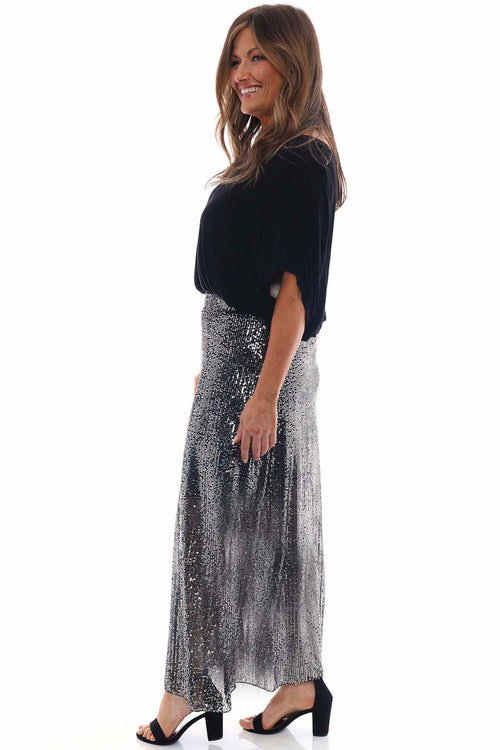 Hollis Sequin Skirt Silver - Image 3