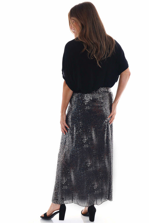 Hollis Sequin Skirt Silver - Image 4