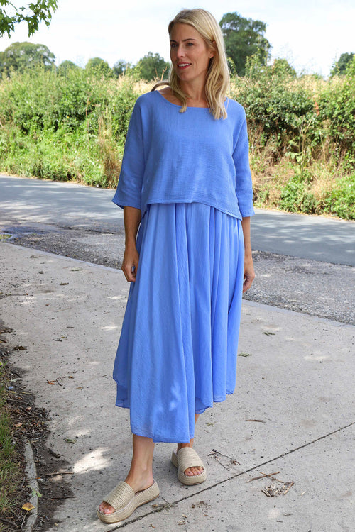 Danisha Cotton Dress Co-Ord Powder Blue - Image 2