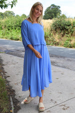 Danisha Cotton Dress Co-Ord Powder Blue Powder Blue - Danisha Cotton Dress Co-Ord Powder Blue