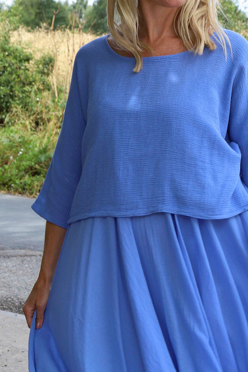 Danisha Cotton Dress Co-Ord Powder Blue - Image 3