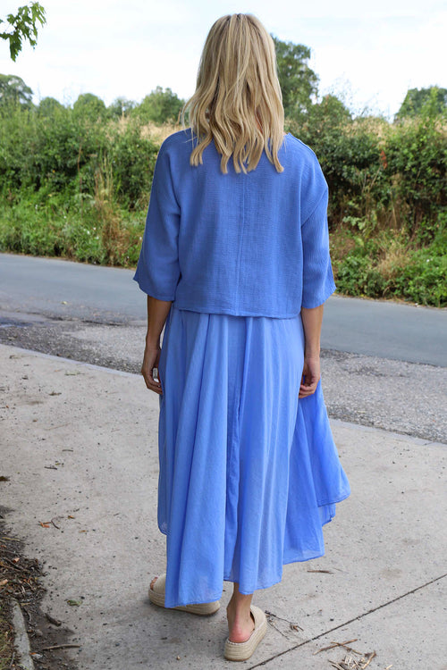 Danisha Cotton Dress Co-Ord Powder Blue - Image 4