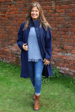 Martina Coat Navy Navy - Martina Coat Navy