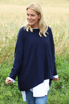 Leah Knitted Jumper Navy
