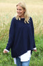 Leah Knitted Jumper Navy