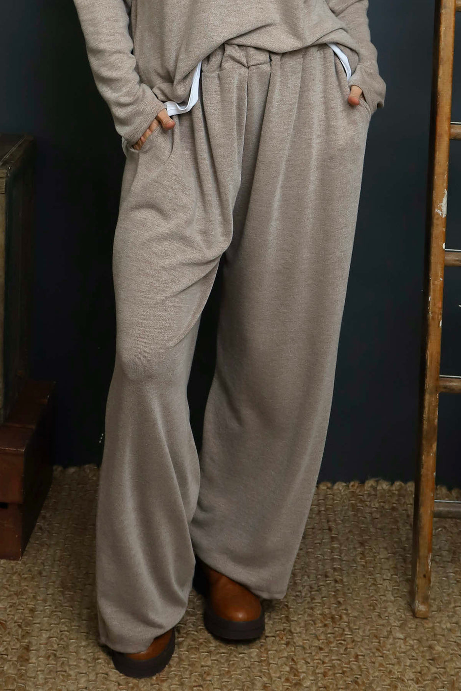 Rehema Wide Leg Trousers Mocha