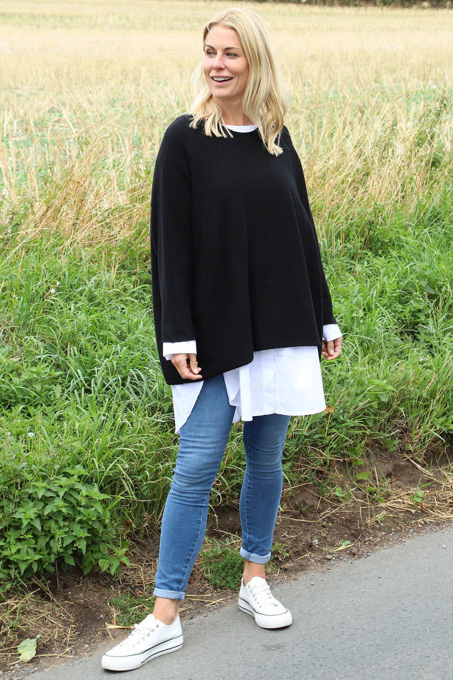 Leah Knitted Jumper Black