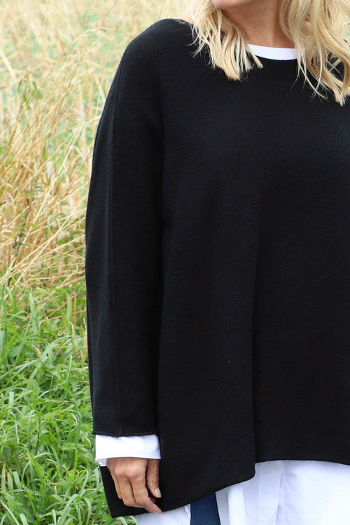 Leah Knitted Jumper Black - Image 3