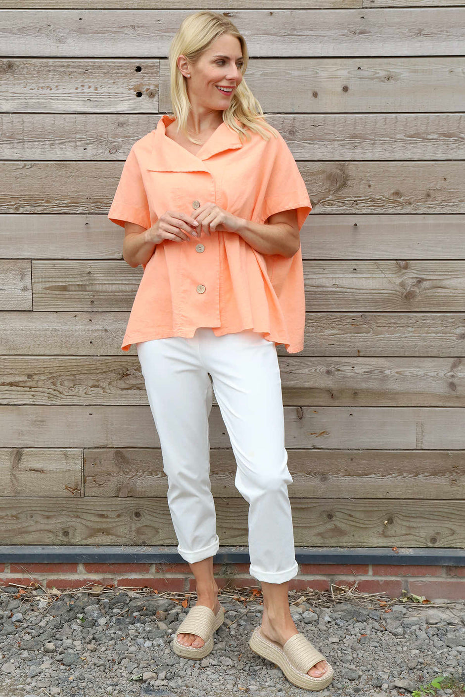 Sabella Linen Shirt Orange