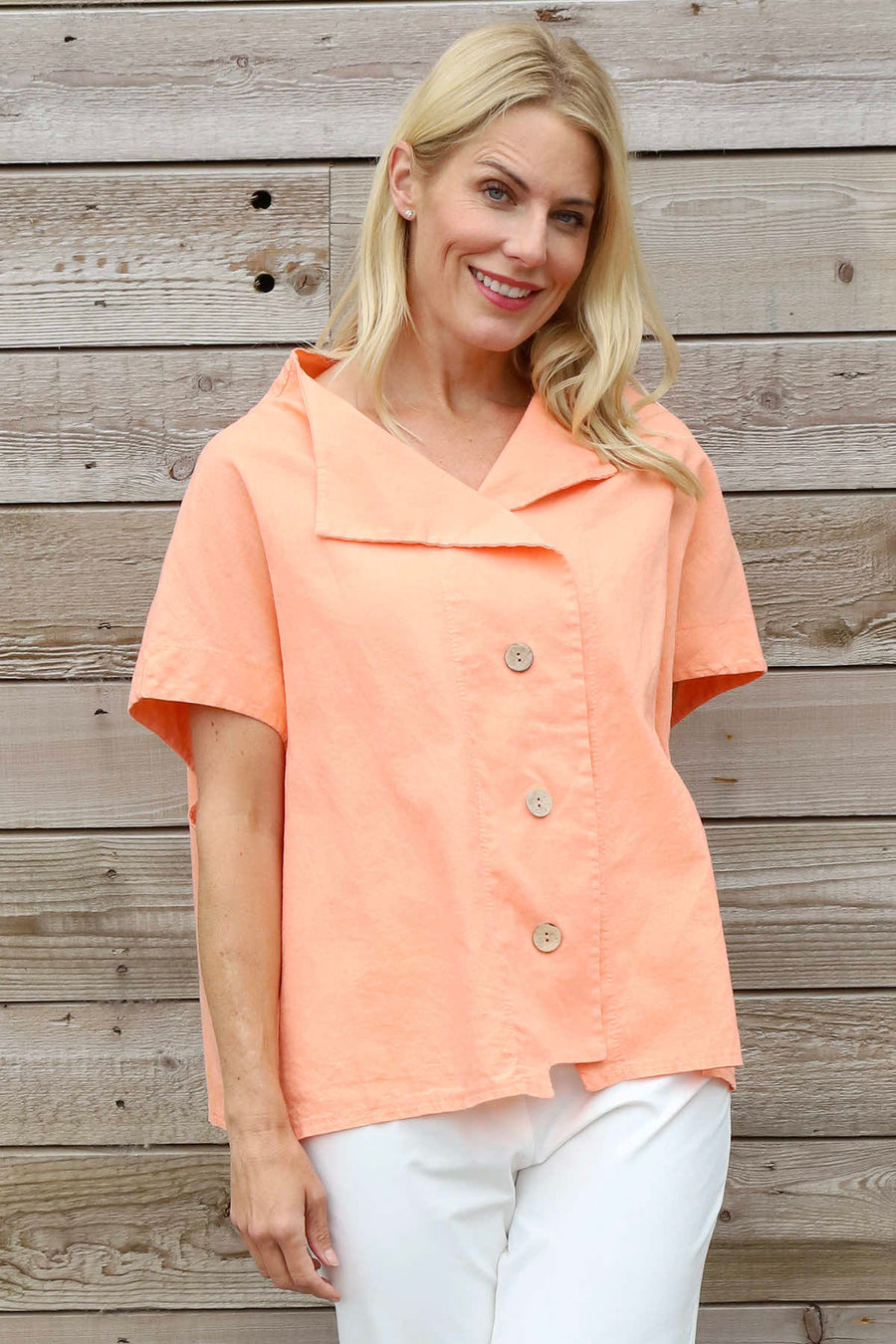 Sabella Linen Shirt Orange
