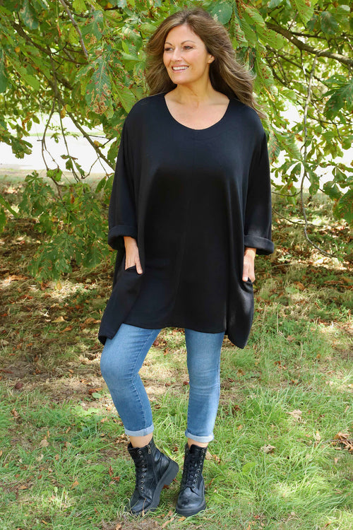 Beverley Oversize Knitted Top Black