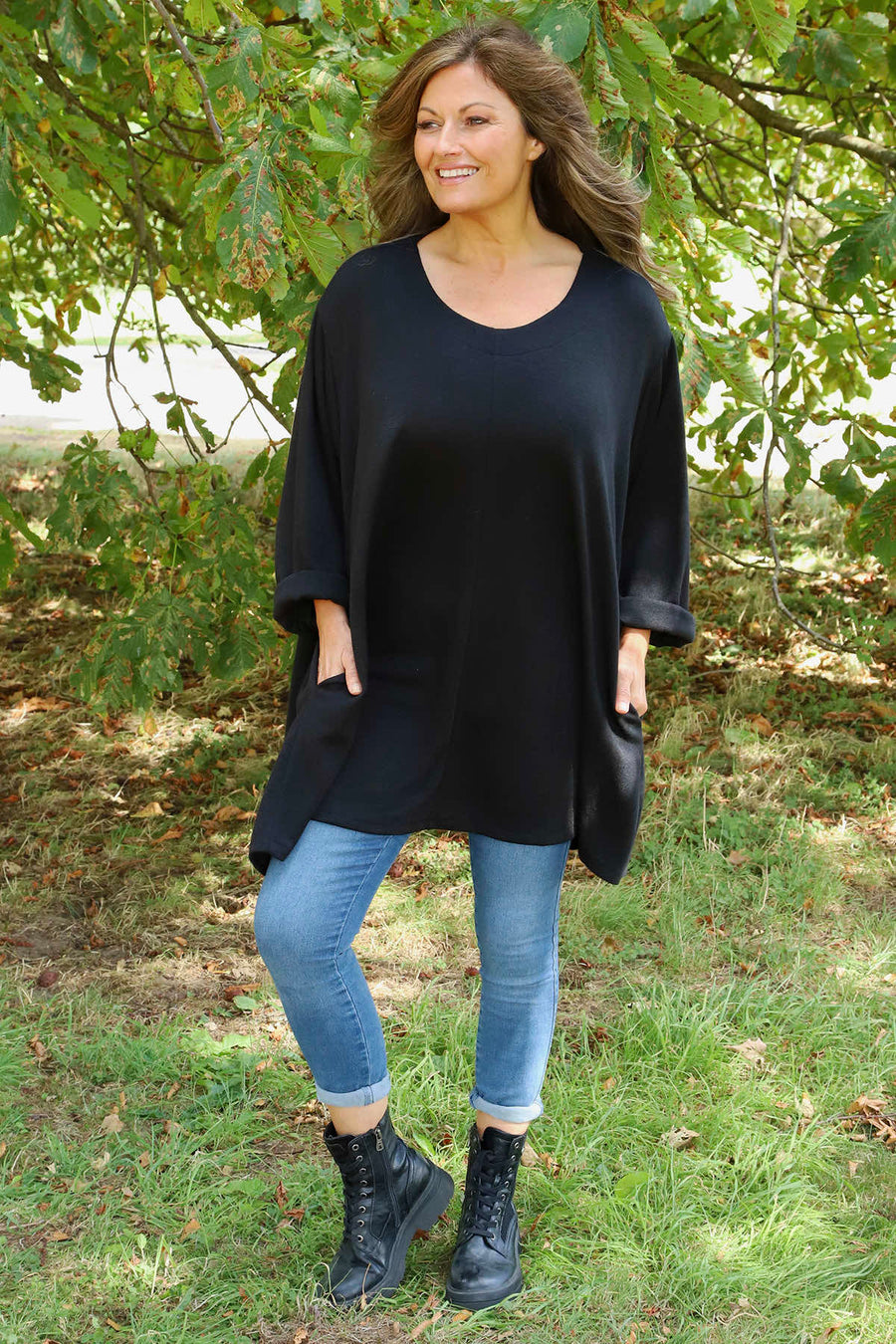 Beverley Oversize Knitted Top Black