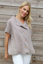 Sabella Linen Shirt Mocha Mocha - Sabella Linen Shirt Mocha