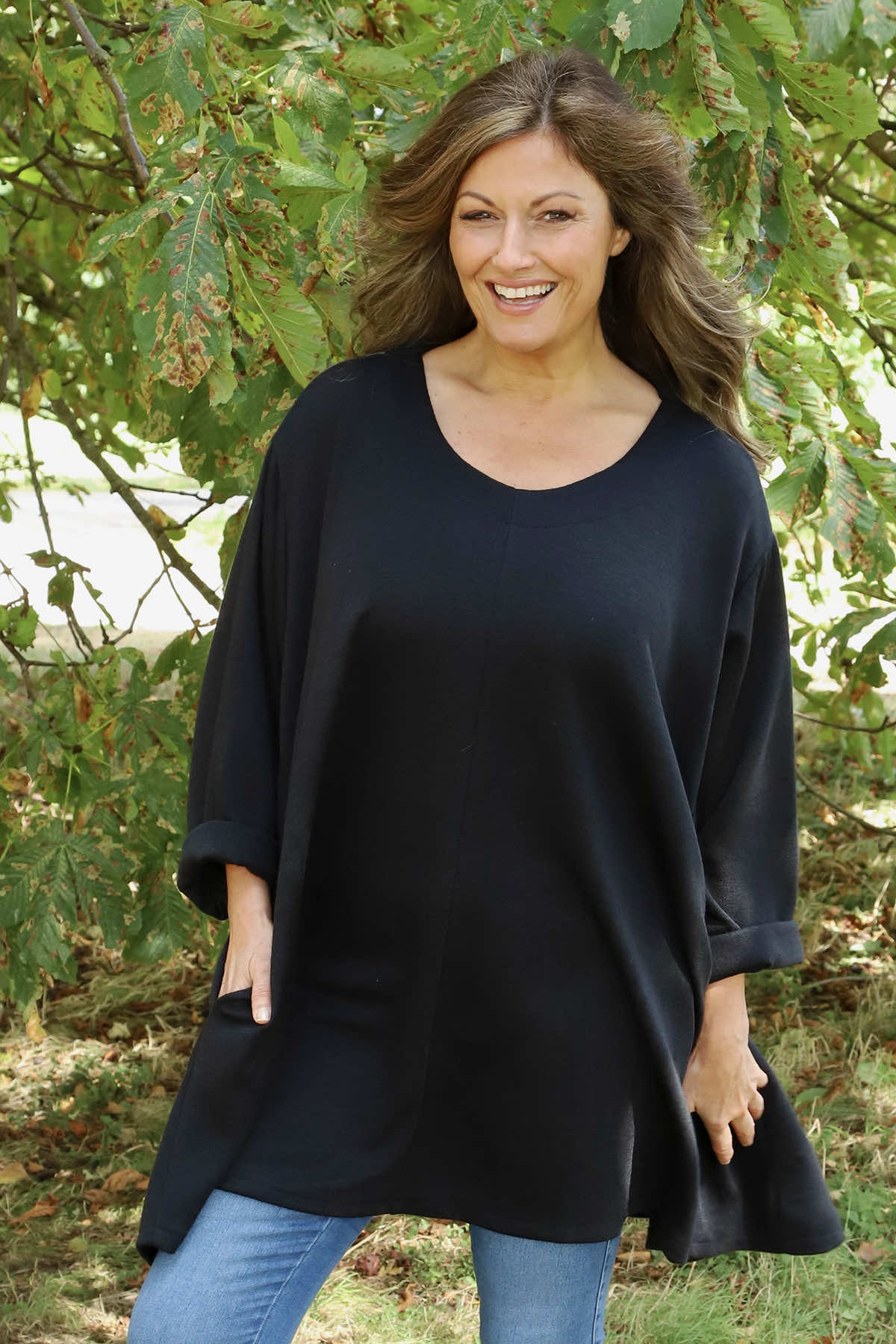Beverley Oversize Knitted Top Black