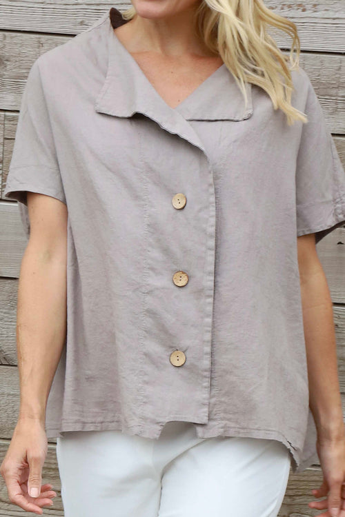 Sabella Linen Shirt Mocha - Image 3