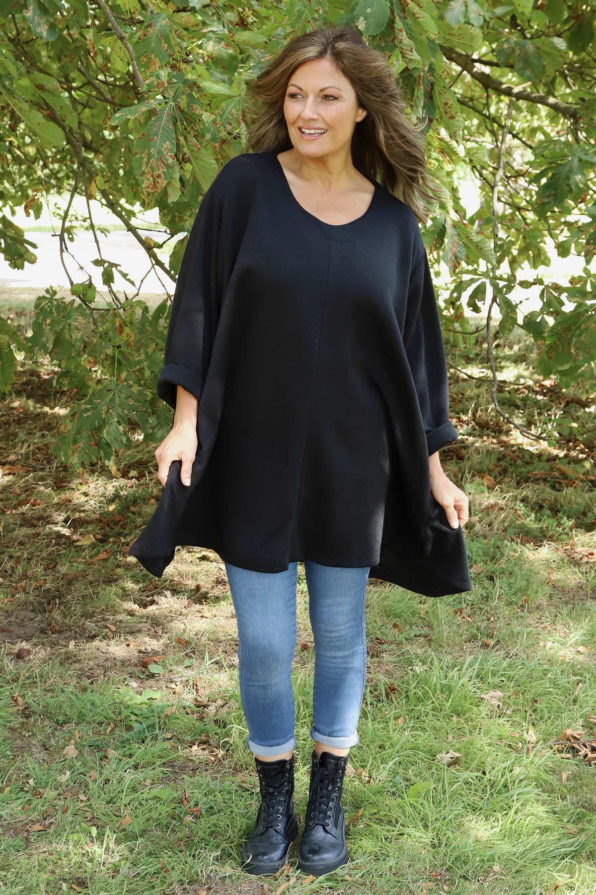 Beverley Oversize Knitted Top Black