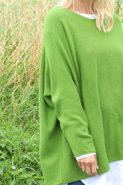 Leah Knitted Jumper Olive - Image 3