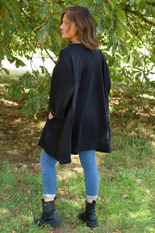 Beverley Oversize Knitted Top Black - Image 4