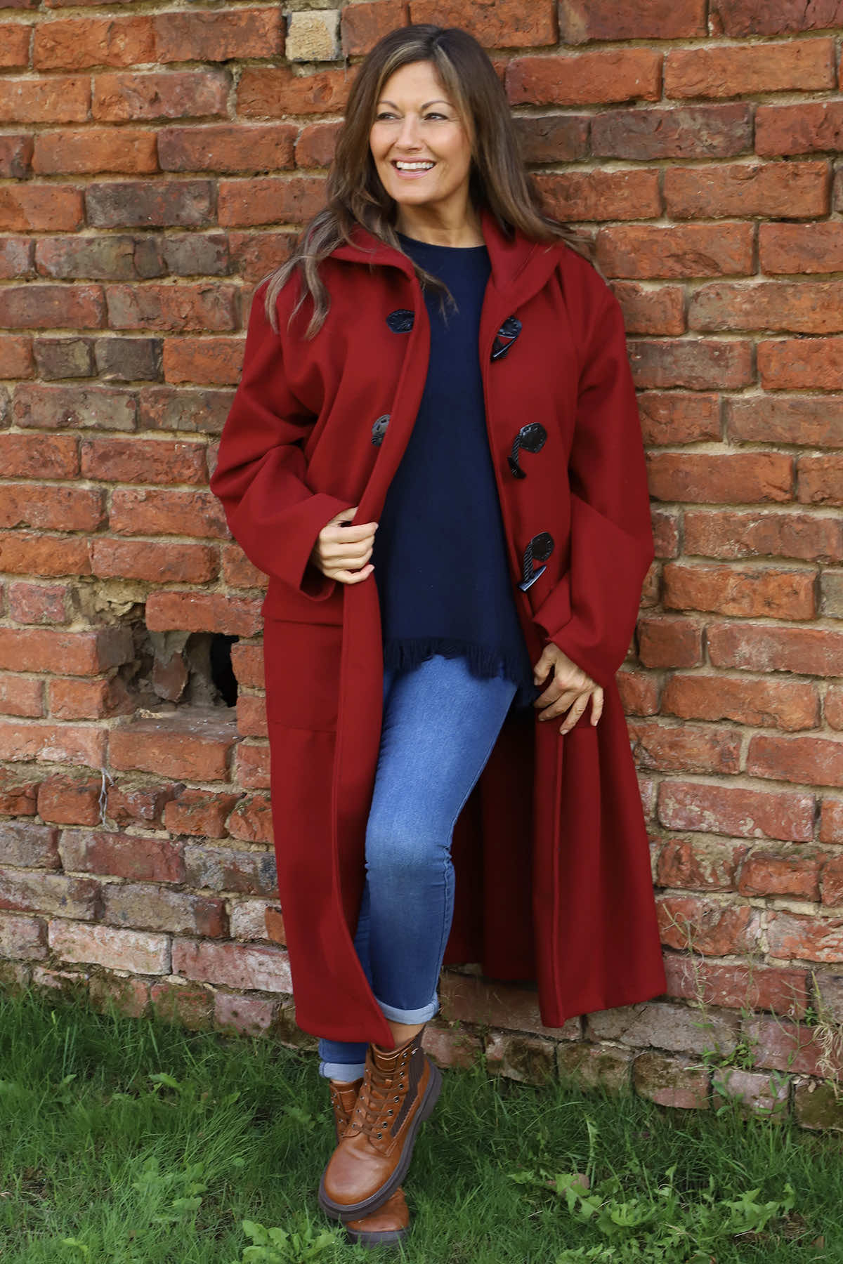 Leonarda Duffle Coat Wine