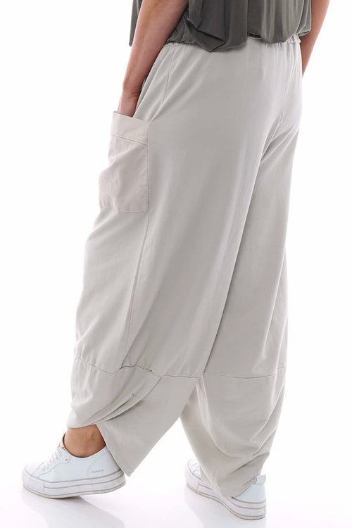 Blanca Pocket Cotton Trousers Stone - Image 5