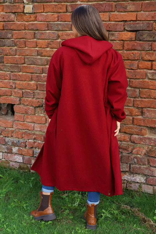 Leonarda Duffle Coat Wine - Image 4