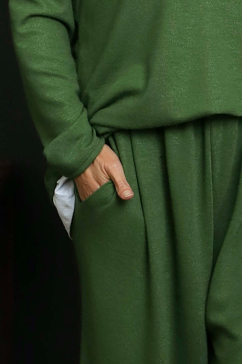 Rehema Wide Leg Trousers Green - Image 3