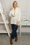 Baylin Scarf Knitted Jumper Stone