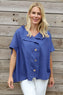 Sabella Linen Shirt Royal Blue