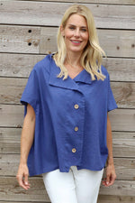 Sabella Linen Shirt Royal Blue Royal Blue - Sabella Linen Shirt Royal Blue
